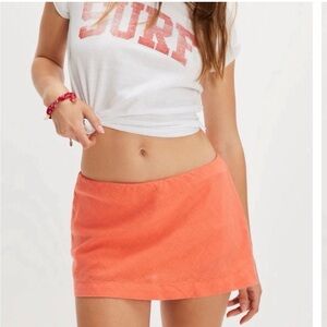 Free People Free-est My Little Micro Mini Cotton-Linen Skort